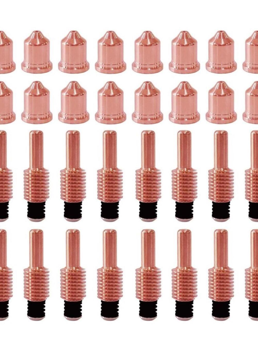 20 Pcs 220819 Nozzle, 20 Pcs 228042 Plasma Electrodes Cutting Torch Consumables